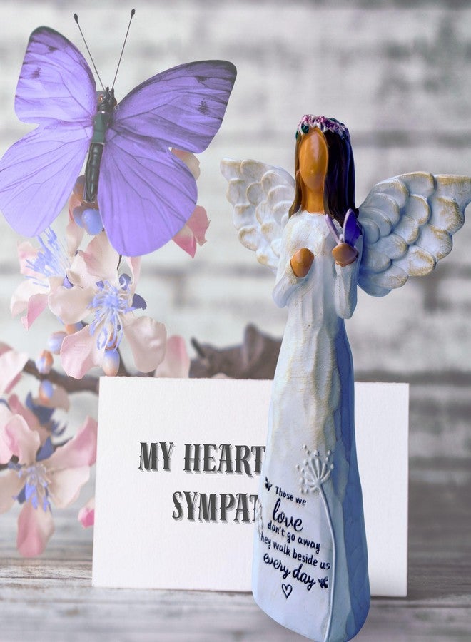 DUDULOVY Sympathy Gifts for Loss of Loved One, 5.5" Angel Memorial Gift for Loss of Dad Mom Grandmother, Angel Figurine for Bereavement Remembrance Grief - Image 2